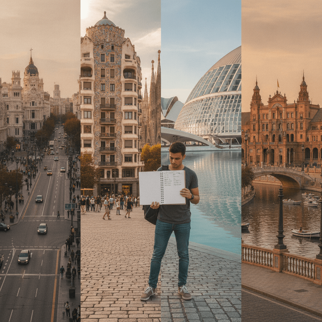 Costo della vita Erasmus in Spagna 2026: confronto Madrid, Barcellona, Valencia, Siviglia